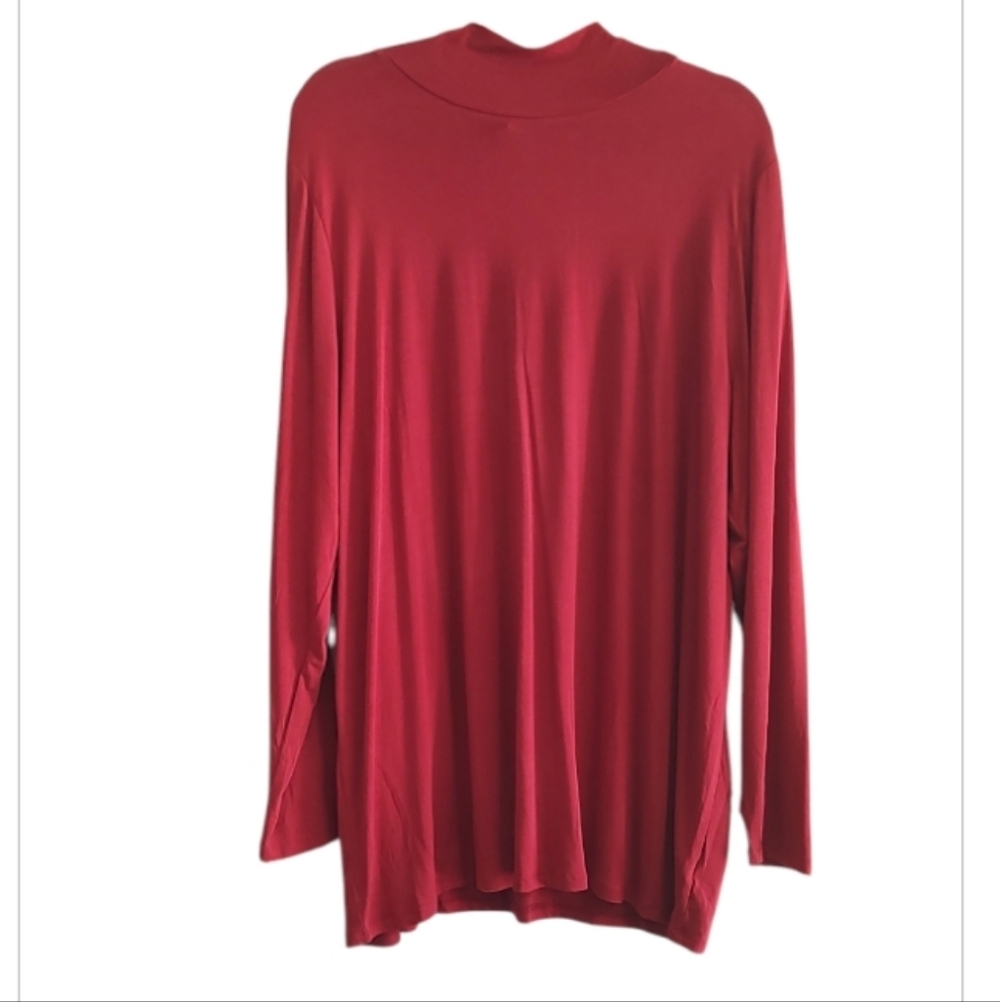 Torrid Red Long Sleeve Turtleneck Top